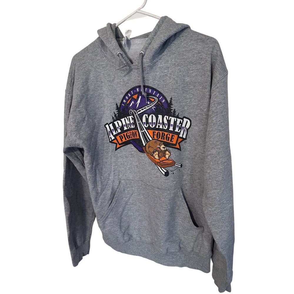 Alpine Coaster Pigeon Forge gray hoodie sweatshirt size M